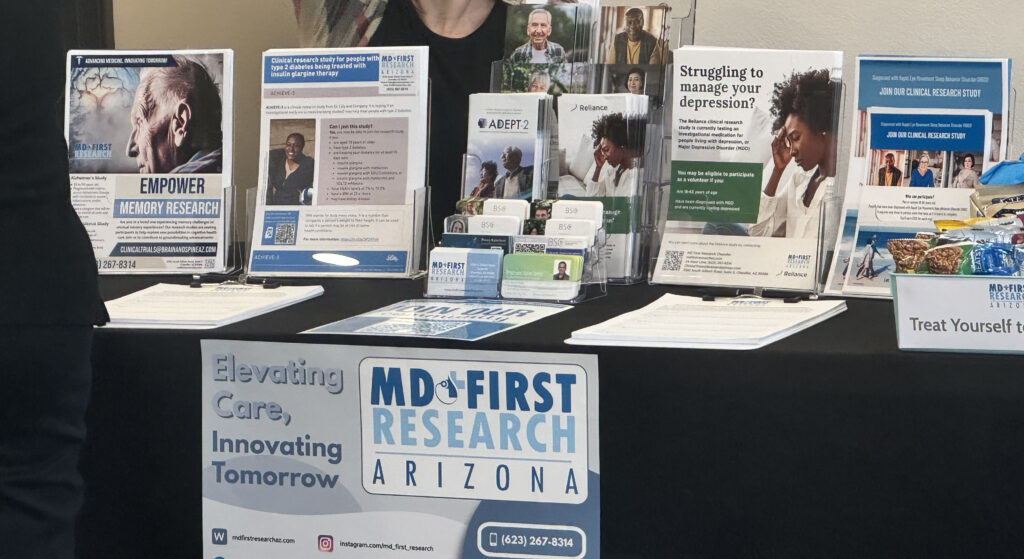 MD First Research Chandler participates in the Clarendale of Chandler Wellness Expo in Chandler, Arizona on May 14, 2024.