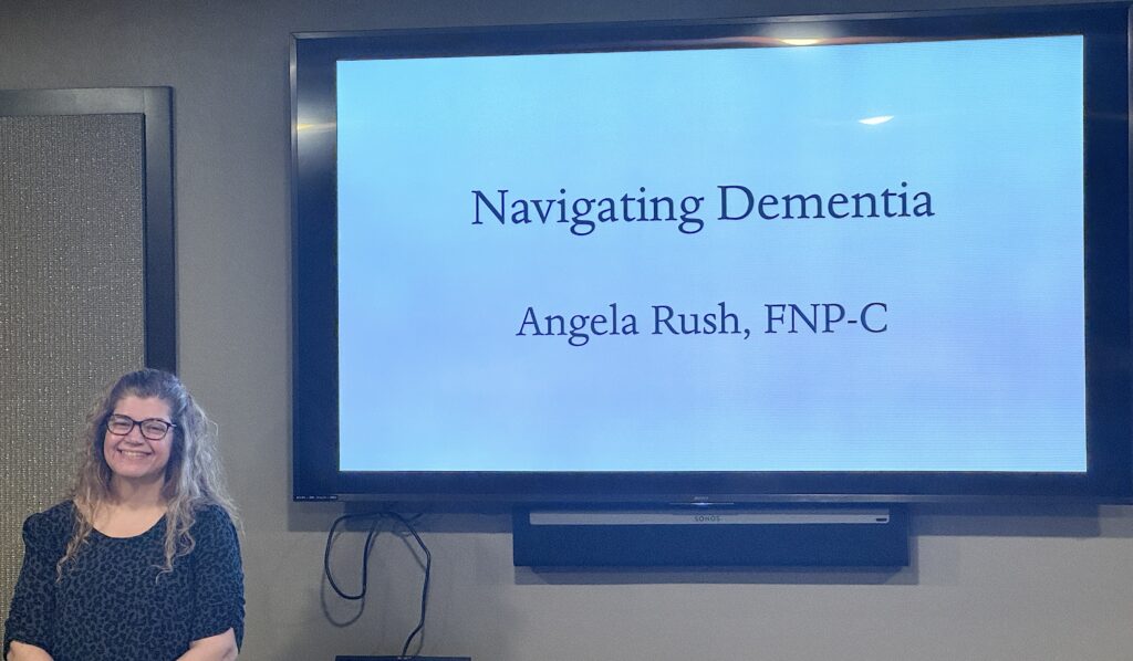 Angela Rush, FNP-C, Investigator presented “Navigating Dementia: Practical Tips for Caregivers and Loved Ones” at Clarendale of Chandler in Chandler, Arizona on September 6, 2024.