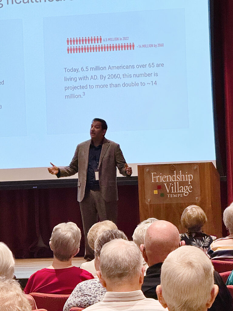 Dr. Hemant K. Pandey, M.D., Presents "Alzheimer’s Disease (AD) is a Growing Healthcare Crisis" at Friendship Village Tempe on October 3, 2024