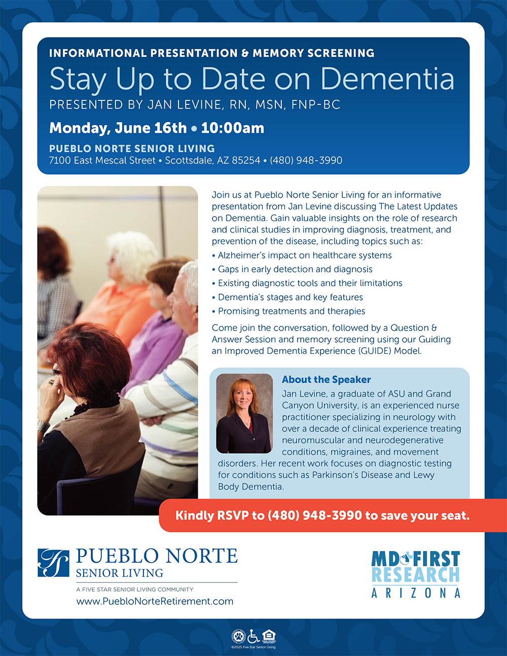 Jan Levine presents at Pueblo Norte